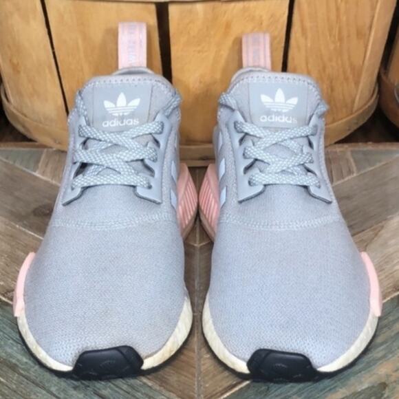Adidas NMD R1 Light Onix Gray Pink BY3058 Running Sneakers Shoes Womens Size 8 - Picture 4 of 9